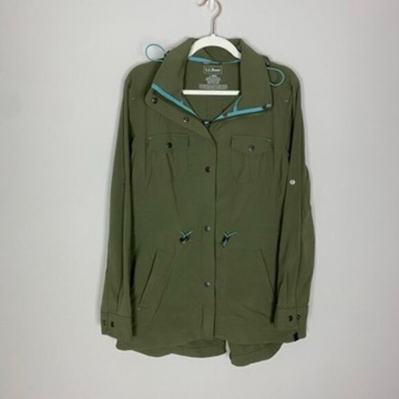 LL Bean Women's Boundless Softshell Jacket Womens Large Green Lightweight - Picture 1 of 4